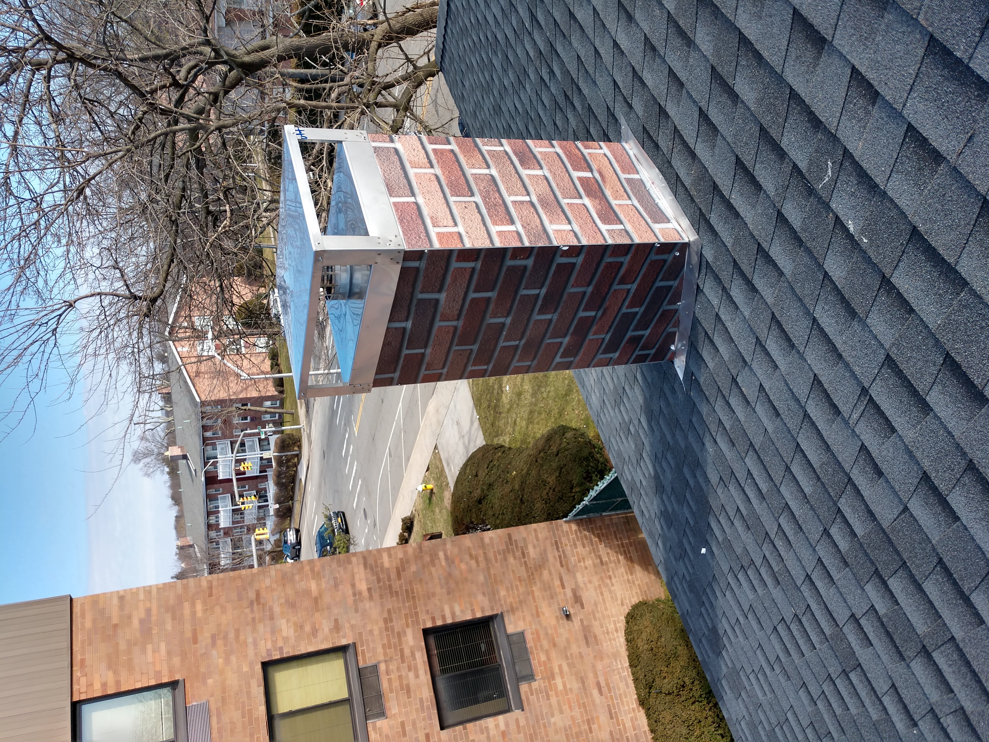 New elastomeric sealant applied to chimney crown in Amityville, NY